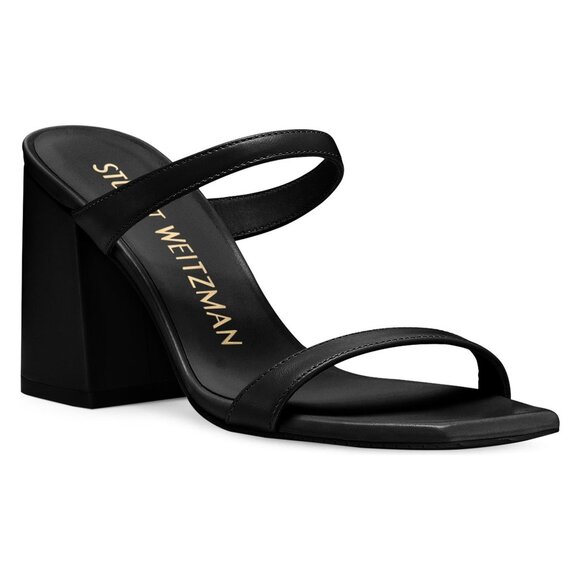 Stuart Weitzman Shoes - 🆕 STUART WEITZMAN Flareblock 85 Slide Sandal Shoes Black 9